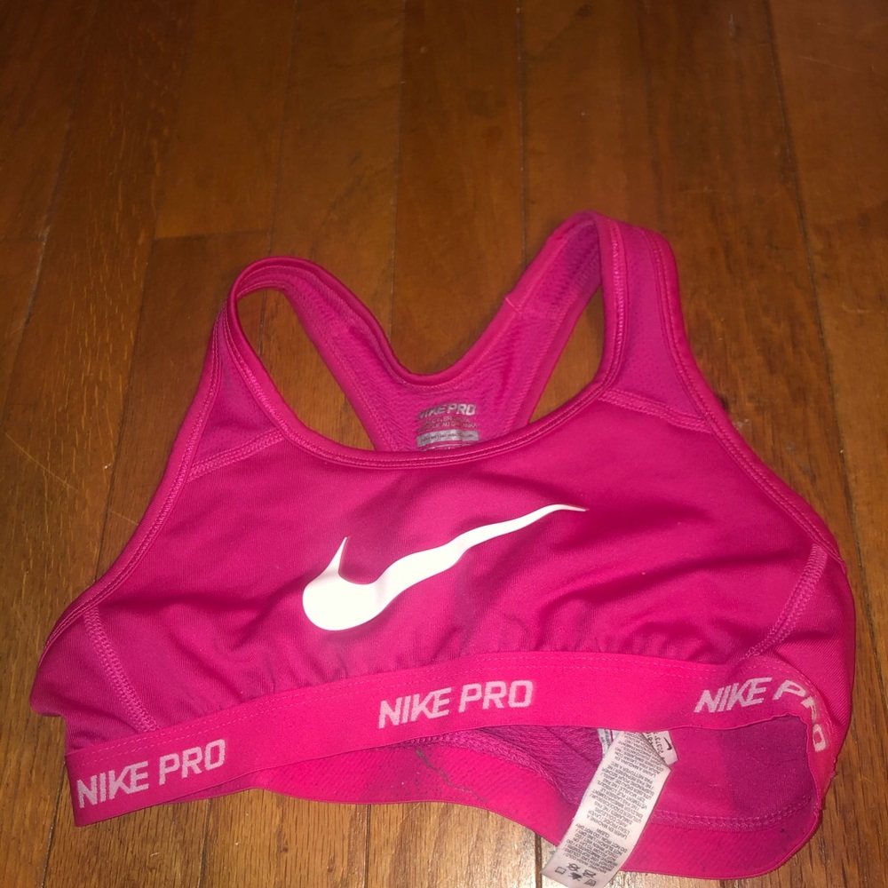 A pink sports bra for kids
